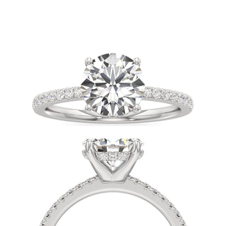 Rina Pear Pave Band Hidden Halo