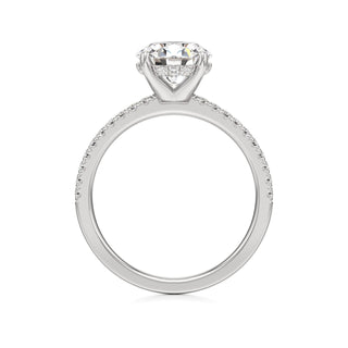 Rina Pear Pave Band Hidden Halo