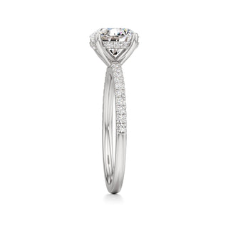 Rina Pear Pave Band Hidden Halo