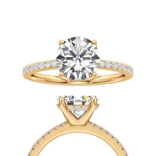 Rina Pear Pave Band Hidden Halo
