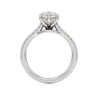 Roxy Pear Six Prong Hidden Halo