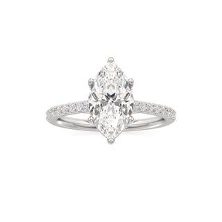 Roxy Pear Six Prong Hidden Halo