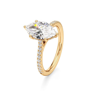 Roxy Pear Six Prong Hidden Halo