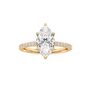 Roxy Pear Six Prong Hidden Halo