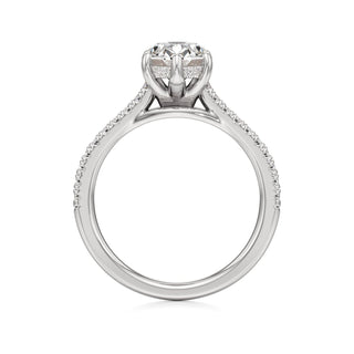 Roxy Pear Six Prong Hidden Halo