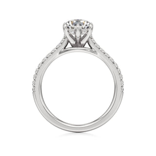 Roxy Pear Six Prong Hidden Halo