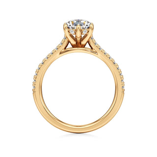 Roxy Pear Six Prong Hidden Halo