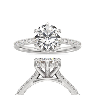 Roxy Round Six Prong Hidden Halo