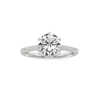 Roxy Pear Six Prong Hidden Halo