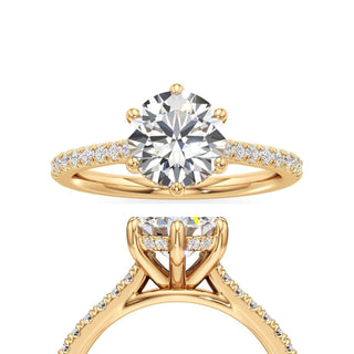 Roxy Round Six Prong Hidden Halo
