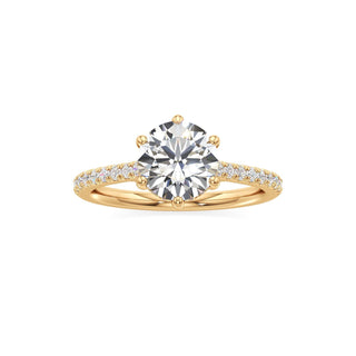 Roxy Pear Six Prong Hidden Halo
