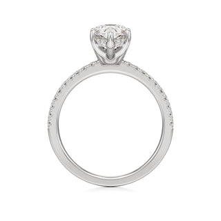 Saylor Pear Six Prong Hidden Halo