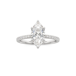 Saylor Pear Six Prong Hidden Halo
