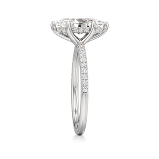 Saylor Pear Six Prong Hidden Halo