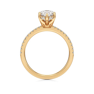 Saylor Pear Six Prong Hidden Halo