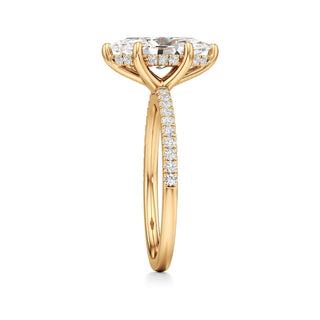 Saylor Pear Six Prong Hidden Halo