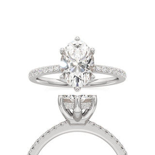 Saylor Pear Six Prong Hidden Halo