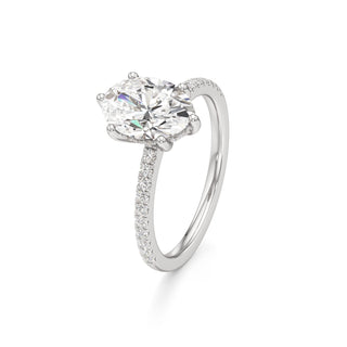 Saylor Pear Six Prong Hidden Halo
