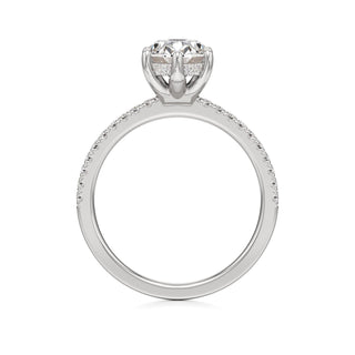 Saylor Pear Six Prong Hidden Halo