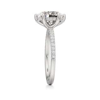 Saylor Pear Six Prong Hidden Halo