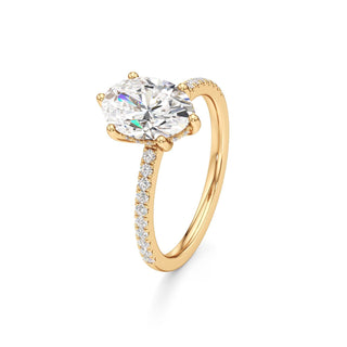 Saylor Pear Six Prong Hidden Halo