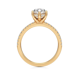 Saylor Pear Six Prong Hidden Halo