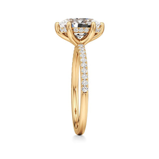 Saylor Pear Six Prong Hidden Halo