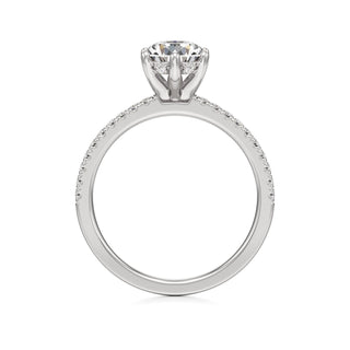 Saylor Pear Six Prong Hidden Halo