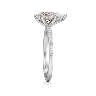 Saylor Pear Six Prong Hidden Halo