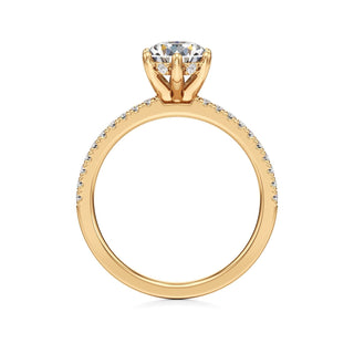 Saylor Pear Six Prong Hidden Halo