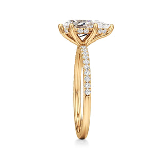Saylor Pear Six Prong Hidden Halo