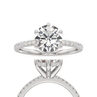 Saylor Round Six Prong Hidden Halo