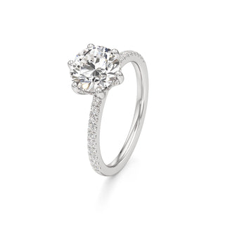 Saylor Pear Six Prong Hidden Halo