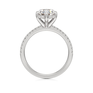 Saylor Pear Six Prong Hidden Halo