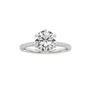 Saylor Pear Six Prong Hidden Halo