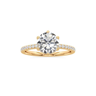 Saylor Pear Six Prong Hidden Halo