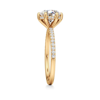 Saylor Pear Six Prong Hidden Halo