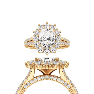 Selah Emerald Sunburst Halo Split Band