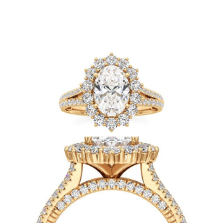 Selah Emerald Sunburst Halo Split Band