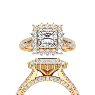 Selah Emerald Sunburst Halo Split Band