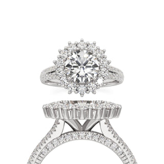Selah Emerald Sunburst Halo Split Band