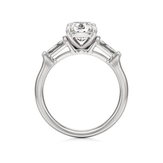 Serenity Round Three Stone Tapered Baguette