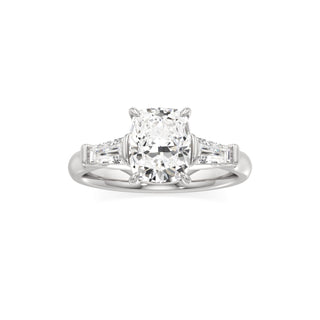 Serenity Round Three Stone Tapered Baguette