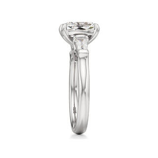 Serenity Round Three Stone Tapered Baguette