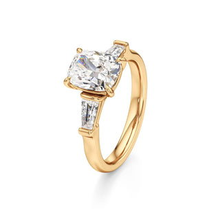 Serenity Round Three Stone Tapered Baguette
