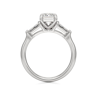 Serenity Round Three Stone Tapered Baguette