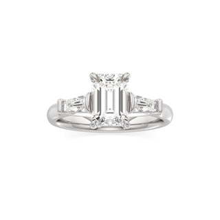 Serenity Round Three Stone Tapered Baguette