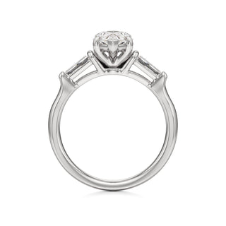 Serenity Round Three Stone Tapered Baguette