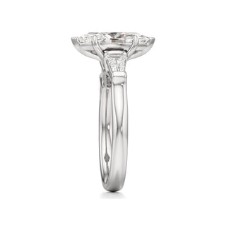 Serenity Round Three Stone Tapered Baguette