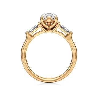 Serenity Round Three Stone Tapered Baguette